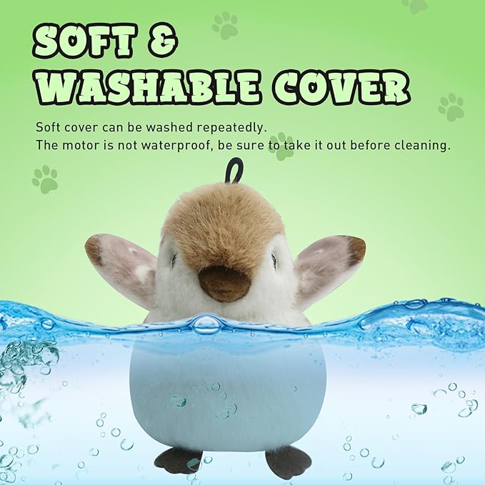 Cat Toys, Flapping Wings Cute Sparrow, No Flying, Chirping Bird Interactive Catnip Toy for Kitten or Small Dogs, Touch Activated, Rechargable