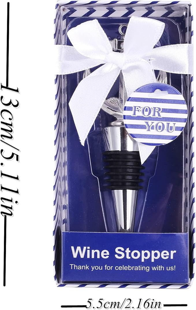 24PCS Wedding Favors Wine Bottle Stopper Silver Wine Nautical Stopper Favors Bridal Shower Party Favors Gifts for Guest Baby Shower Christmas Party Supplies(24,Anchor Stopper)