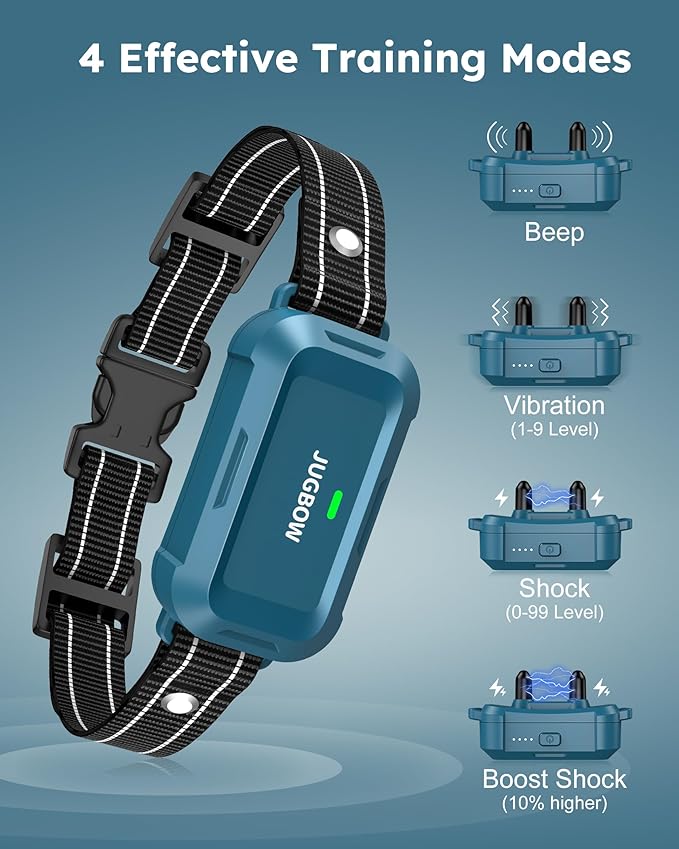 Jugbow Dog Shock Collar 2 Dogs - 4200FT Dog Training Collar with Remote, IPX8 Waterproof E Collar for Dogs Training, Rechargeable Collars for Dogs (10-120lbs)