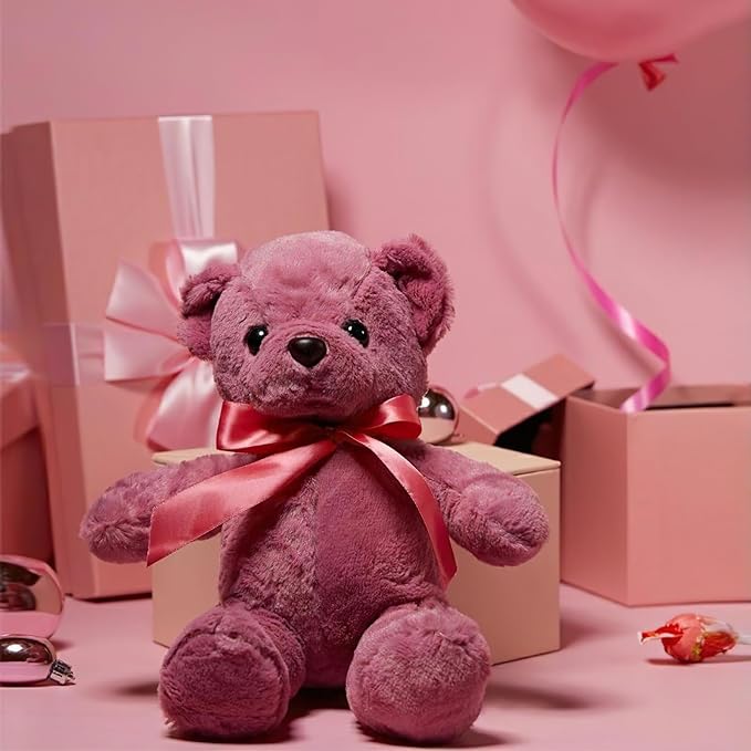 Teddy Bear Stuffed Animals 13.4" Soft Cuddly Stuffed Teddy Bear Plush Red Cute Plush Toys for Birthday Valentine’s Day Wedding Graduation Party
