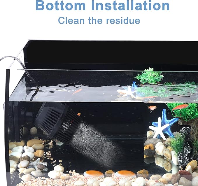 hygger 2100 GPH Aquarium Wave Maker Pump with Strong Magnetic Suction Base, Ultra-quiet 360 Degree Rotating Submersible Power Head, for 75-130 Gal Freshwater Saltwater Tank