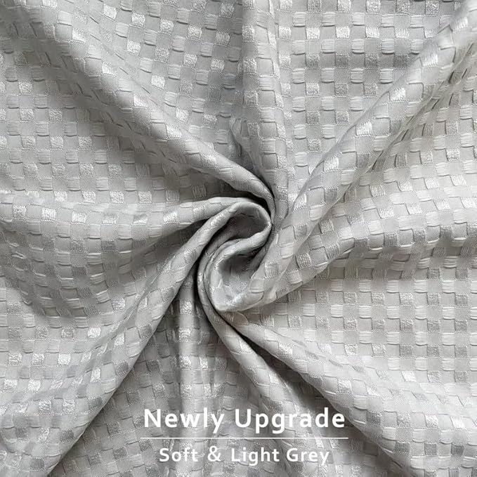 MIYE Pleated Waffle Weave Bed Skirt, Tailored Dust Ruffle 12 Inch Drop Easy Fit, Machine Washable (Light Grey, King - 12" Drop)