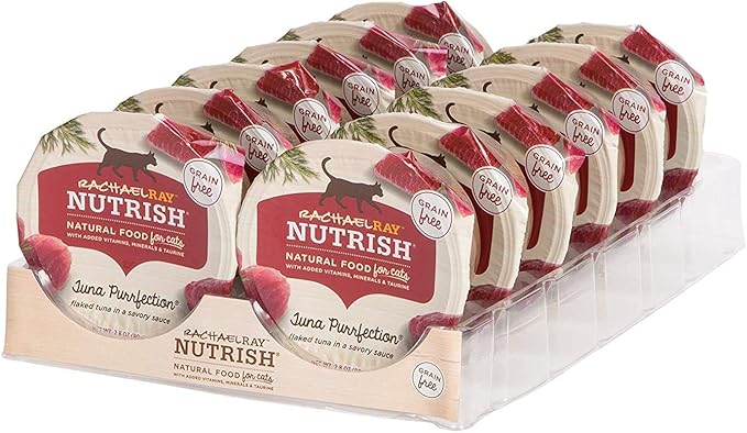 Nutrish Rachael Ray Natural Wet Cat Food, Tuna Purrfection Recipe, 2.8 Ounce Cup (Pack of 12), Grain Free