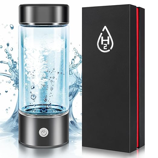 Hydrogen Water Bottle,Hydrogen Water Bottles Generator, Built-in Hydrogen Water Machine Quickly Produces Hydrogen to add to Hydrogen Tanks,Black