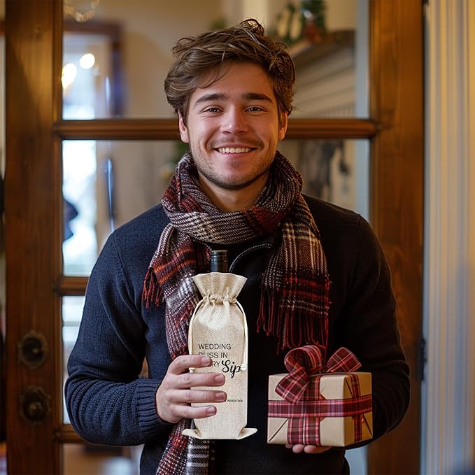 Engagement Gifts Wine Bag for Couples -Newly engagement couple gifts,Fiance Fiancee Gift for Him and Her,she said yes Engaged Gifts for Bridal Wedding Gifts