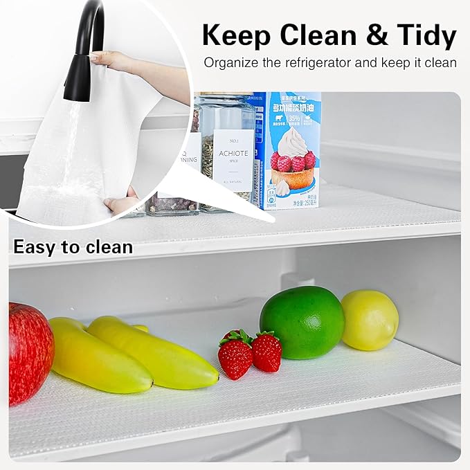 Shelf and Drawer Liner for Kitchen Cabinet-12 in x 20 FT Non-Adhesive Cabinet Liners for Shelves Non-Slip Waterproof Kitchen Drawer Liners Contact Paper Shelf Paper with Knife and Tape Measure