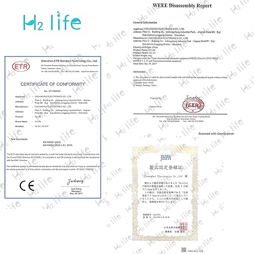 Hydrogen Water Generator, Professional BPA Free Water Bottle 5000PPB Dual Mode Portable Reusable Water Ionizer with SPE and PEM Hydrogen Water Bottle for Sports Hiking Travel Fitness