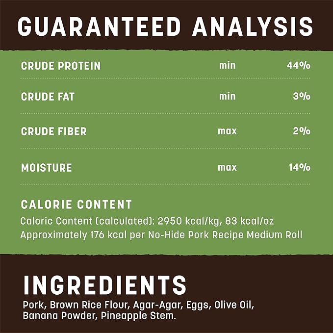 Earth Animal No-Hide Rolls Pork Recipe Medium Natural Rawhide Alternative Dog Chews - 3 Count Value Pack