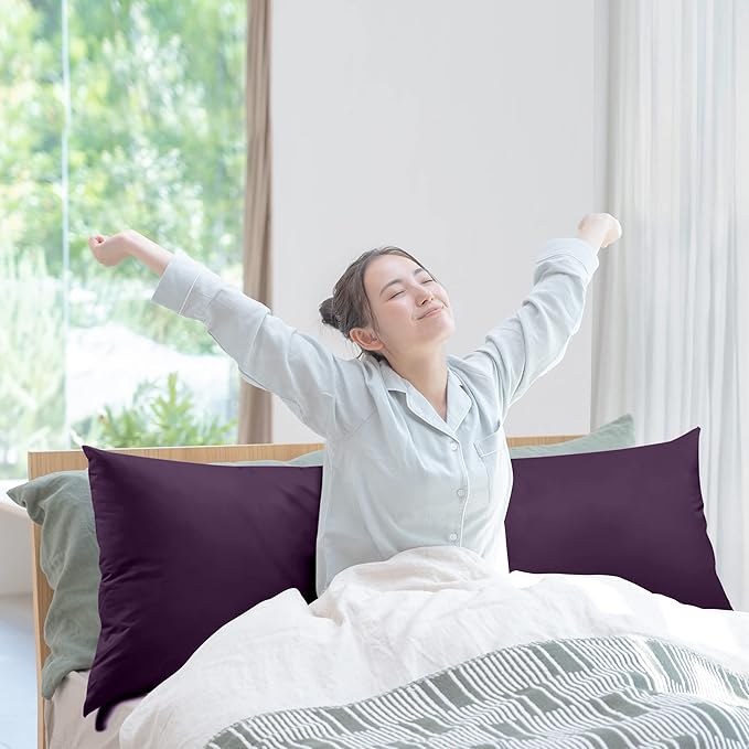 Utopia Bedding Full Body Pillow for Adults (Purple, 20 x 54 Inch), Long Pillow for Sleeping, Large Pillow Insert for Side Sleepers