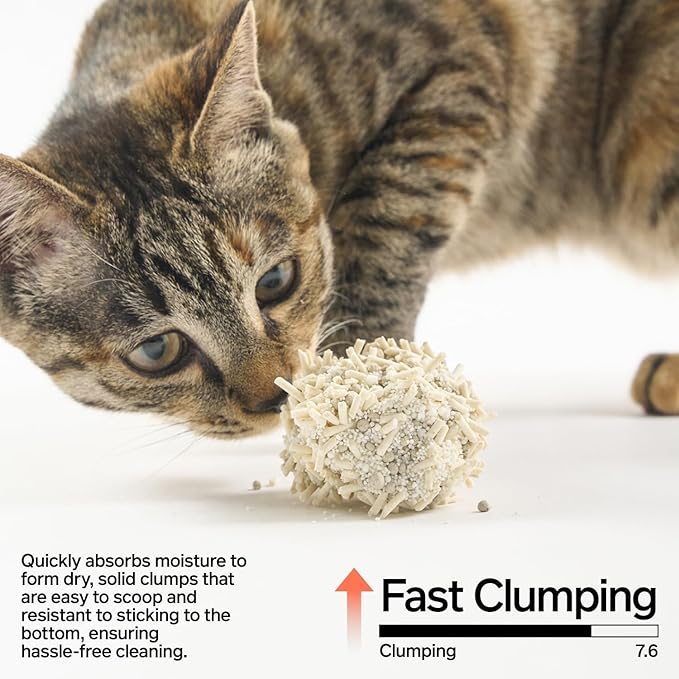 pidan Mix Cat Litter,Tofu Cat Litter with Bentonite Starch 60%:30%:10%,Absorbent and Fast Drying,Flushable,Selected Quality Pea Dregs,5-Fold Water Absorption,Strong Clumping (Upgraded-5.3lb×4bag)