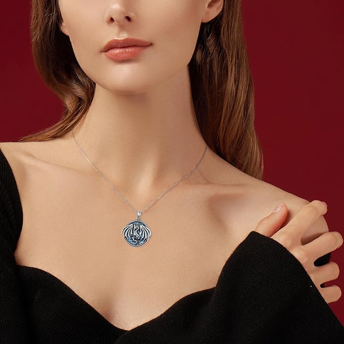 Alphm 925 Sterling Silver Chicken Capybara Raccoon Highland Cow Axolotl Necklace Cute Animal Necklace Jewelry for Women