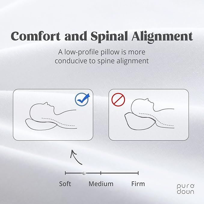 Feather Pillows with 100% Cotton Cover, Set of 2 Gusseted Bed Pillows for Sleeping, King Size