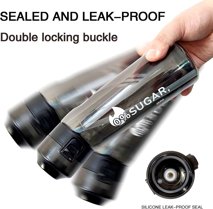 Air Water Bottle,650ML Scent Water Cup with 7 Flavour Pods,Leak Proof Sports Water Cup with Straw Suitable for Outdoor Sports,Gifts From Friends, Birthday Gifts (Black)