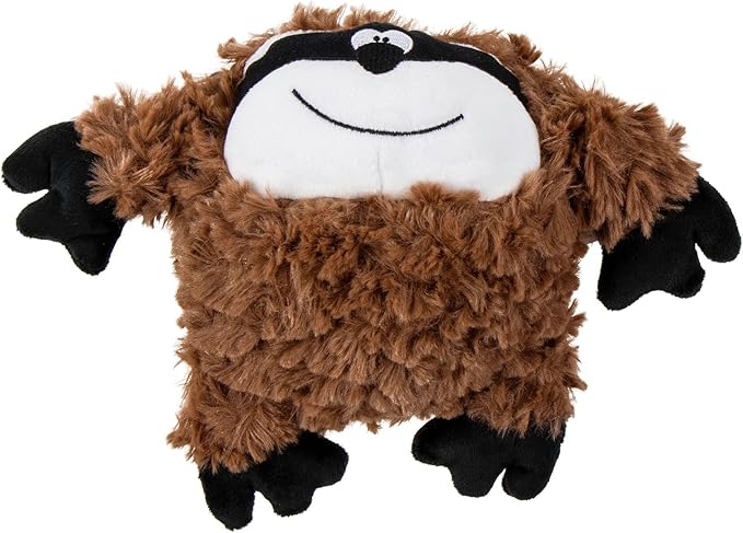 goDog PlayClean Sloth Squeaky Plush Dog Toy with Odor-Eliminating Essential Oils, Chew Guard Technology - Brown, Small