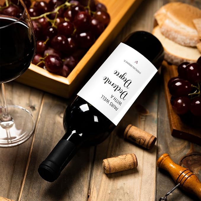 24 Pcs Doctorate Degree Wine Labels Graduation Wine Bottle Stickers Funny Doctorate Grad Gifts Wine Labels for Bottles Gifts for Women Men