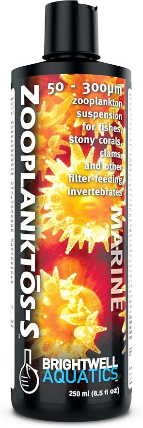 Brightwell Aquatics ZooPlanktos S - Liquid Zooplankton Food Supplement for Marine and Reef Aquariums