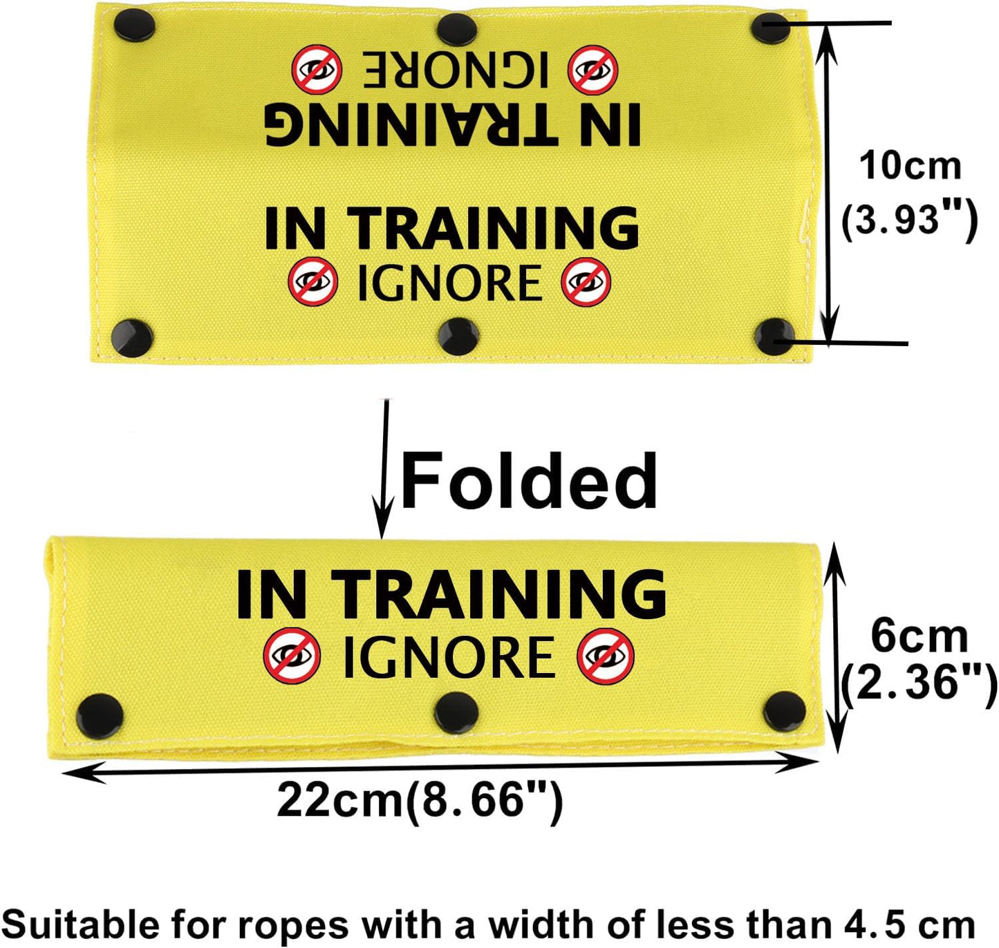 BLUPARK Funny Dog Leash Sleeve Have In Training Ignore Dog Leash Wrap Wrap Alert Hanging ID Patch Tag Pet Birthday Gift (Training Ignore-YE Sleeve)