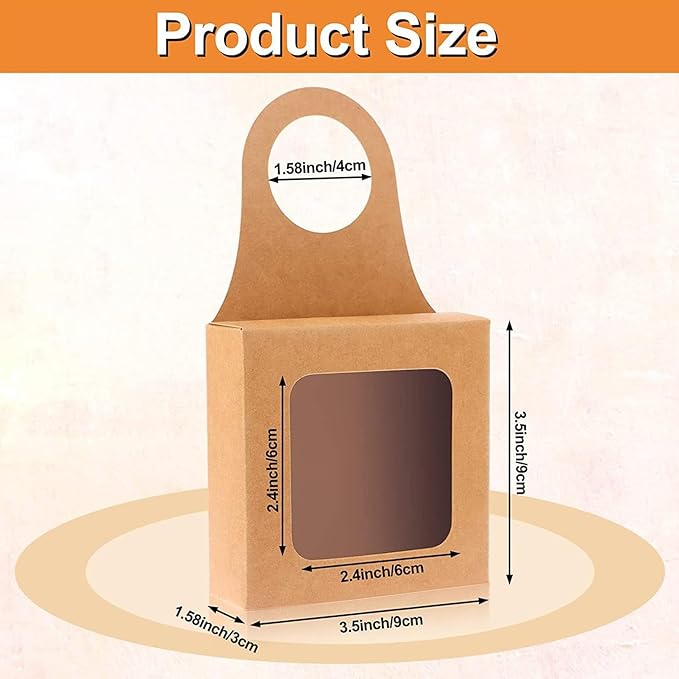 25pcs Kraft Paper Wine Bottle Box Wine Bottle Hanging Paper Box Hanging Foldable Wine Gift Boxes Hanging Bottle Gift Decoration for Holding Candy Truffles Chocolate Cookies