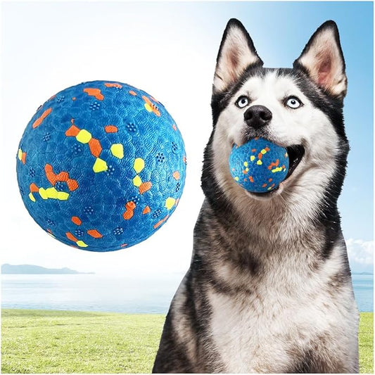Dog Balls, Indestructible Tennis Balls for Dogs, Durable Bouncy Dog Toy Balls for Aggressive Chewers, Interactive Dog Toys for Fetch Game, Lightweight Floating Dog Toys