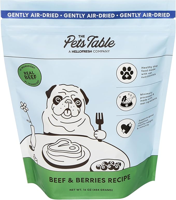 The Pets Table Mixed Grain Free and Grain Inclusive, Air Dried Dog Food 2 Pack - Beef & Berries + Chicken & Sweet Potato, 16 Ounce (Pack of 2)