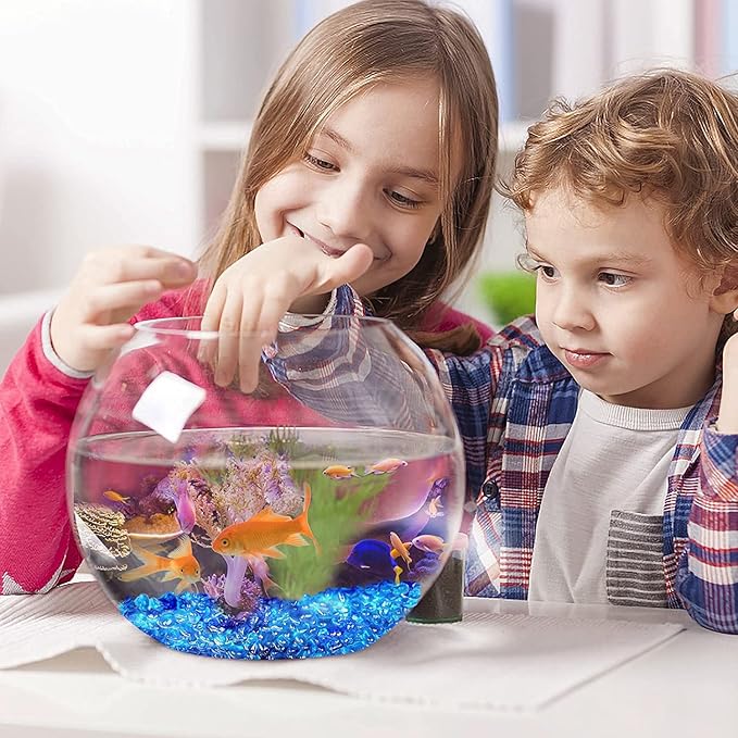 Keedolla Fish Tank Blue Gravel 3 LB Sea Glass Stones Marbles Pebbles Gravel Rock for Aquarium|Fish Tank|Vase|Succulent Plants Decor - Lake Blue