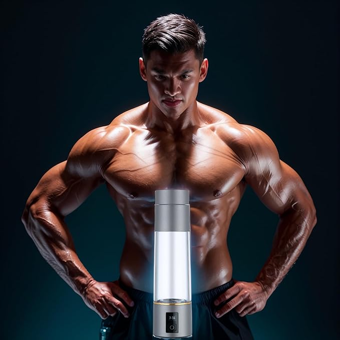 Hydrogen Generator Water Bottle, 1800PPB/6mins, 3500PPB/12mins, Long lasting hydrogen dissolution, Healthy Drinking HydrogenWater Bottle ，Brown