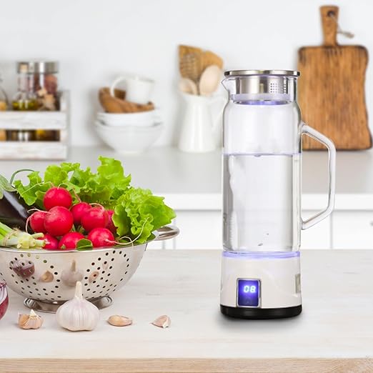 Hydrogen Water Bottle, 1000ml Large Capacity Hydrogen Rich Water Generator, Rechargeable Water Ionizer Machine, Efficient Electrolysis for Fitness Drinking