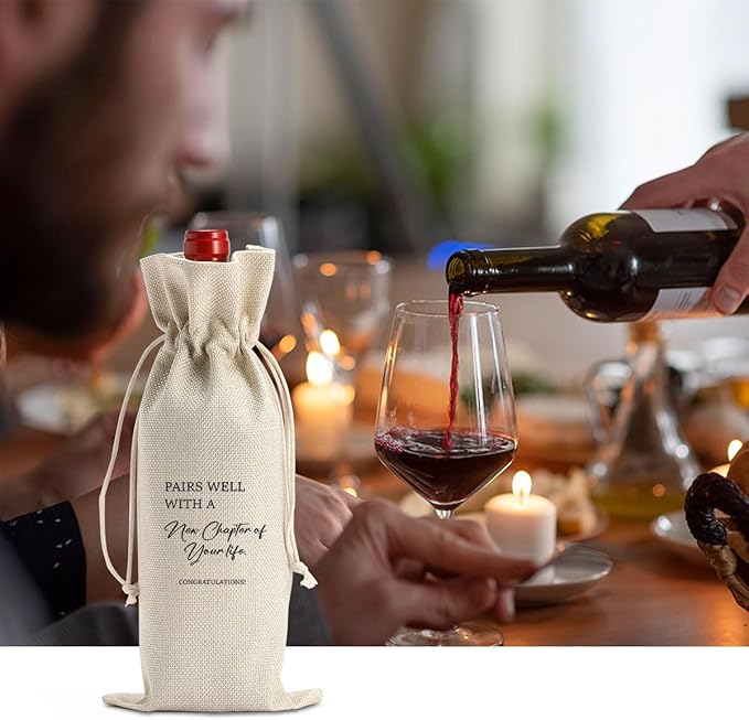 AASRR Farewell Gifts for Coworkers New Beginnings Gifts for Women Going Away Gifts for Friends Retirement Gifts for Women Men Goodbye Gifts for Coworkers Enjoy the Next Chapter Wine Bag