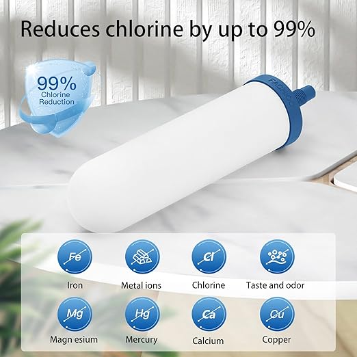 7" Ceramic Fluorine Filter, Replacement Filters for ProOne® G2.0 Filters, ProOne® Big+ or Big II Countertop Gravity Water Filter System and FACHIOO King Tank Series(Pack of 4)