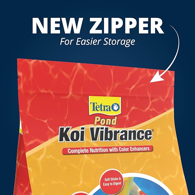 TetraPond Koi Vibrance Soft Sticks, Floating Pond Fish Food for Koi Fish and Ornamental Goldfish, 2.42 Pounds