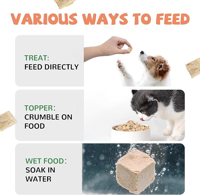 Freeze Dried Salmon Dog Treats, Single Ingredient Raw Dog Food Toppers, Healthy Training Treats for Dogs,3.8 oz