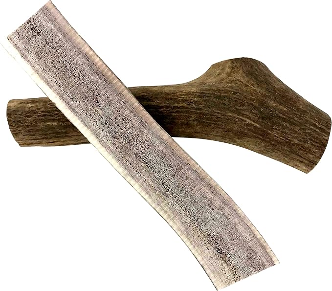 Premium Split Elk Antlers for Dogs, Dog Treats Large Breed, Made in USA, Natural Chews for Aggressive Chewers, Long Lasting Pet Treat for Dogs Under 80 lbs, 2 Large/XL Antler Pack