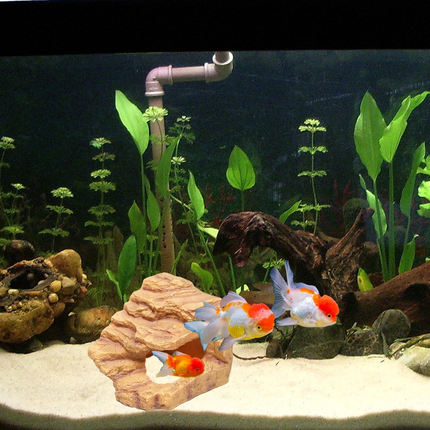 Resin Reptile Hideout Cave,Natural Habitat Decor for Bearded Dragon, Leopard Gecko, Lizards & Turtles,Terrarium Tank Accessories