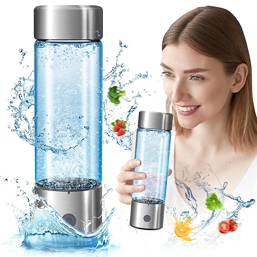 Hydrogen Water Bottle, Portable Rechargeable Hydrogen Water Bottle with SPE PEM Technology Water Ionizer, Generator Improve Water in 3 Minutes for Home Office Travel, Gift for Family