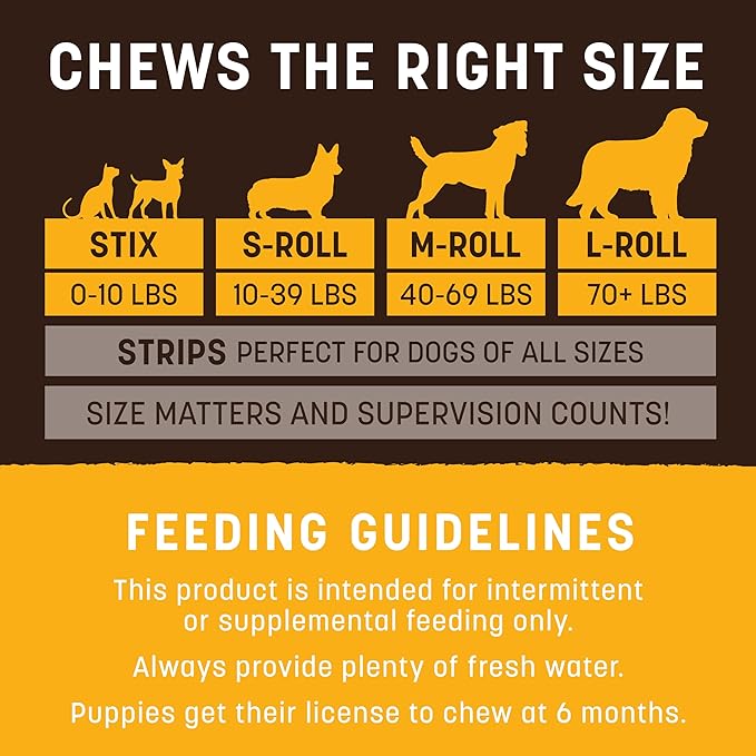 Earth Animal No-Hide Rolls Mango Vegetarian Recipe Medium Natural Rawhide Alternative Dog Chews - 3 Count Value Pack