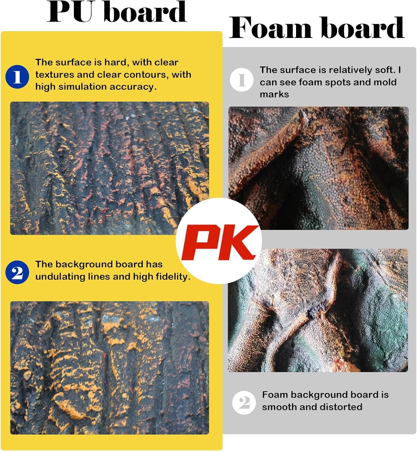 PINVNBY Reptile Terrarium Cork Background,17.72x11.02 Inches 3D Bearded Dragon Tank Backgrounds Wall Reptile Stereo Backdrop Amphibian Habitat Climbing Board Decoration for Lizard Gecko Reptile Turtle