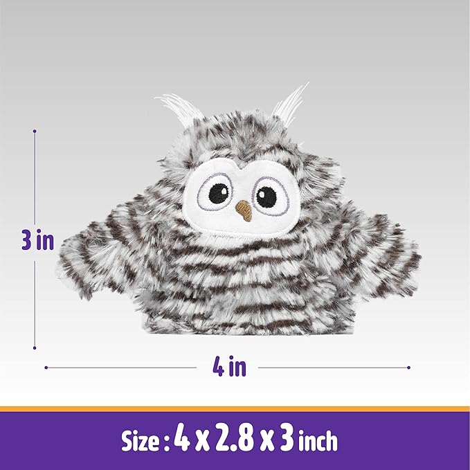 Interactive Cat Toy Rechargeable Automatic Chirping Owl Kitten Toy with Catnip, Auto Beating Wings Flying Bird Cat Toys for Indoor Cats to Play Alone, Never Boredom