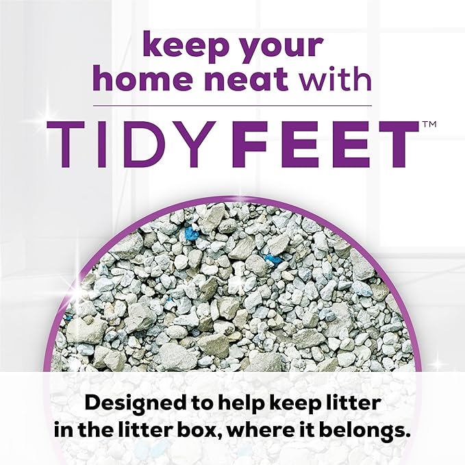 Purina Tidy Cats Tidy Feet Clumping Low Tracking Cat Litter With Odor Control – Clean Linen Scent - 22 lb. Box