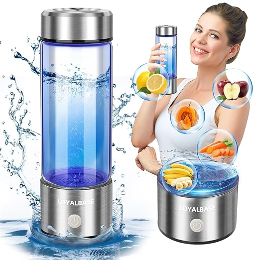 Hydrogen Water Bottle - Aqua Fusion,Hydrogen Water Generator,1800PPB,Hydrohealth Hydrogen Water Bottle,SPE PEM,Hydrogen Water Bottle Generator,Water Filter Pitcher,Glass Water Ionizer for Gifting