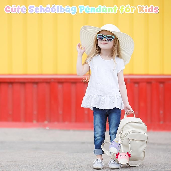 SQEQE Mini Plush Animal Toys Set 6 Pcs Small Stuffed Animal for Kids Adorable Shape Design Plushies Toy for Birthday Party Decor(3.5 Inch)