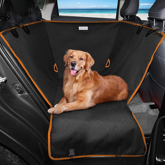 njnj Dog Car Seat Cover for Back Seat - Waterproof Dog Half Hammock for Cars,Scratchproof Pet Backseat Protector,Perdurable,Non-Slip Booster Seat for Small,Medium and Large Dogs