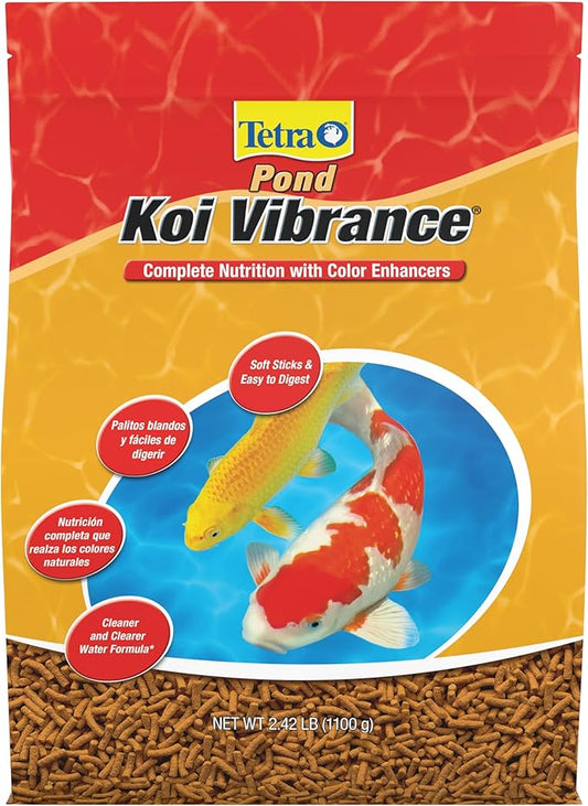 TetraPond Koi Vibrance Soft Sticks, Floating Pond Fish Food for Koi Fish and Ornamental Goldfish, 2.42 Pounds