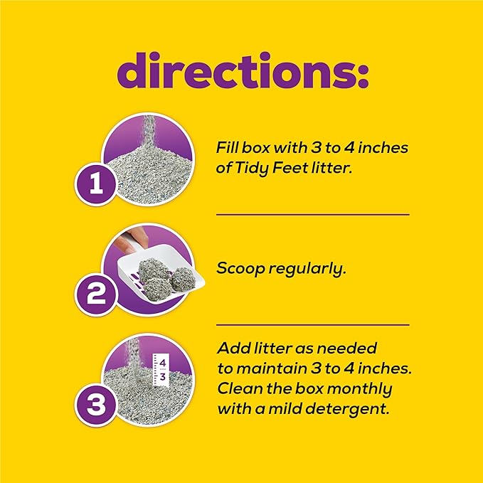 Purina Tidy Cats Tidy Feet Clumping Low Tracking Cat Litter With Odor Control – Clean Linen Scent - 22 lb. Box
