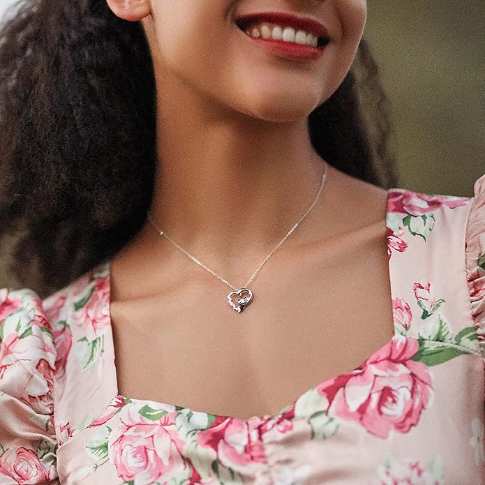 925 Sterling Silver Dog Paw Cat Panda Necklace for Women Cute Dainty Animal Pendant Necklace Gifts for Cat Mom Animals Lover…