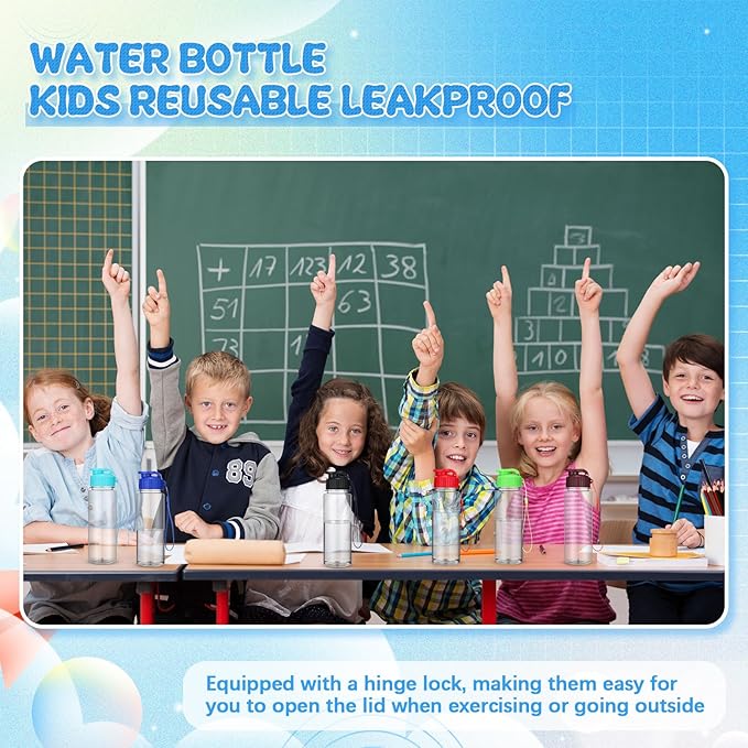 Mifoci 20 Pieces Water Bottle Bulk Plastic Water Bottles Bulk Gym Sports Adults Reusable Large Water Bottles with Leak Proof Flip Top for Party Outdoor(17 oz,Assorted Color)