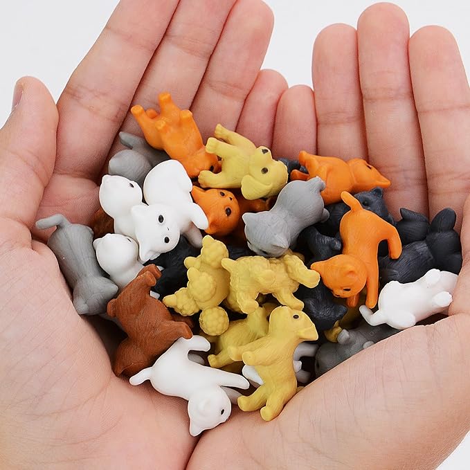 Bulk Toys - Tiny Dogs and Cats for Kids - Small Animals in Bulk - 100 Pcs Little Pet Toys - Tiny Plastic Toys for Kids Prizes - Easter Gifts for Kids