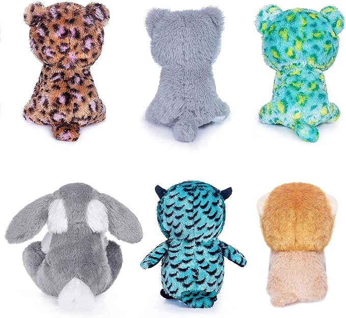 My OLi 5" Plush Toys Set: Stuffed Animals Bundle - Cute Animals Toys Pack of 6 for Babies & Kids