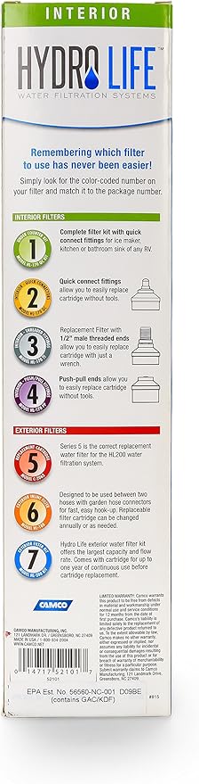 Hydro Life 52101 HL-170 QC Under Counter Replacement Filter , White