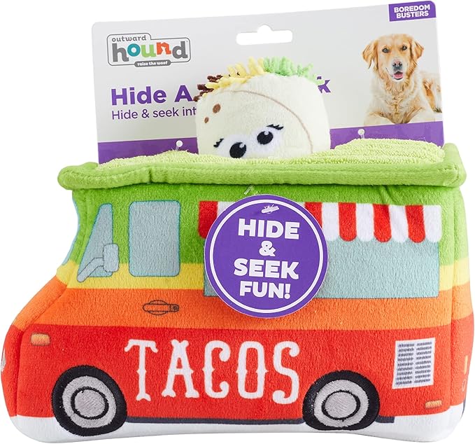 Outward Hound Hide A Taco Plush Dog Toy Puzzle