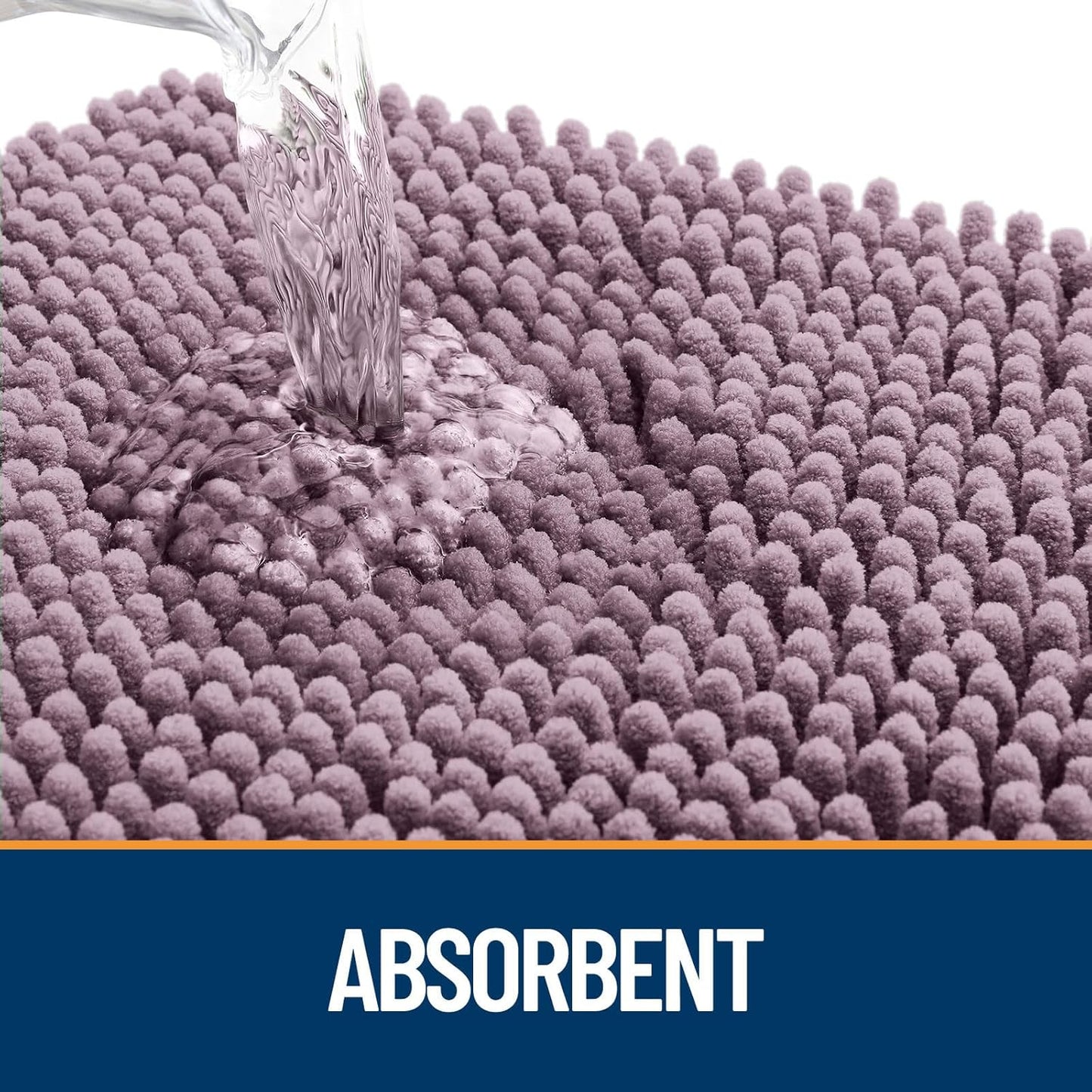 OLANLY Door Mat for Muddy Dog Paws 36x24, Absorbent Chenille Mud Doormat with Paw Print Design, Non-Slip Washable Doormat for Indoor Entryway, Quick-Dry Pet Bed Mats for Dirty Dogs, Deep Plum